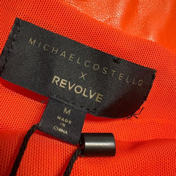 MICHAEL COSTELLO x REVOLVE Kolt Mini Dress in Orange Size M - Picture 6 of 14